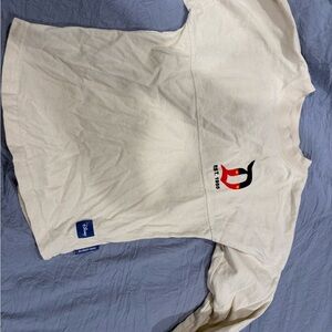 Disneyland jersey -Cream Long Sleeve with Red and Black Logo with all the charac